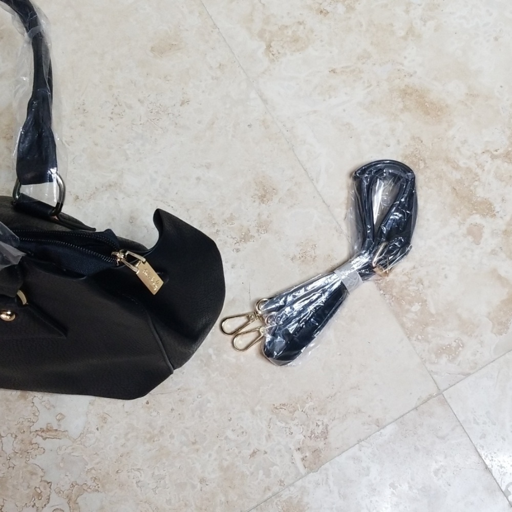 PINK HALEY black & gold purse - Picture 3 of 6